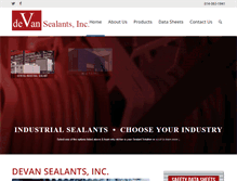 Tablet Screenshot of devansealants.com